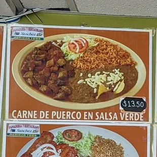 a menu for a mexican restaurant