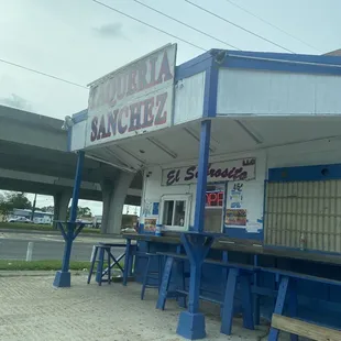 Outside of taqueria Sanchez