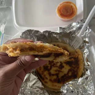 The popusas with meat