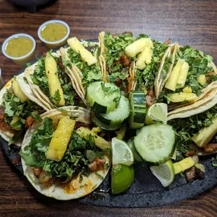 EIGHT al pastor tacos on taco Tuesday