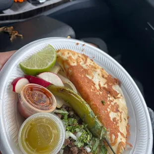 Small quesadilla &amp; taco