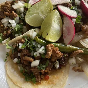 Their special - 3 al pastor tacos plus drink $6.51