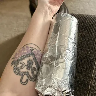 This was the biggest burrito I have ever ordered. Shredded chicken super burrito.