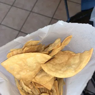Homemade tortilla chips... to die for!