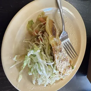 Grilled taco de salsa verde