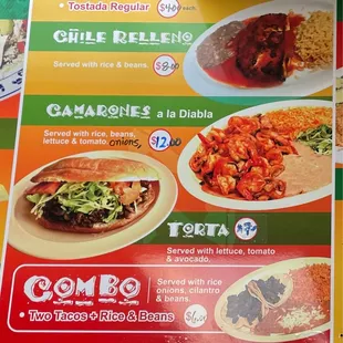 Taqueria Santa Cruz menu pt 2