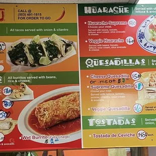 Taqueria Santa Cruz menu pt 3