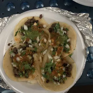 I ate the Tostada forgot to take a pic. But carne asada tacos always my favorite. Very flavorful!!