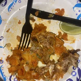 Demolished Enchilada leftovers! Yummy in my tummy!