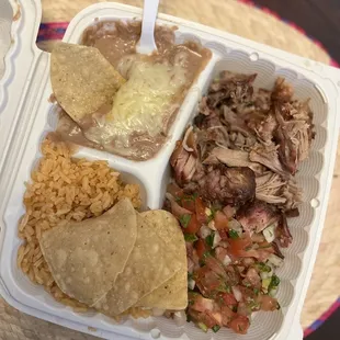 Carnitas plate.