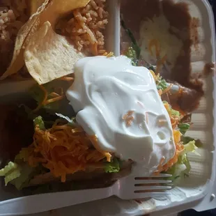 Ground Beef Crispy Taco Plate