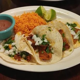 two plates of mexican food
