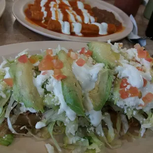 a plate of mexican food