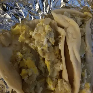 Potato/Egg tacos