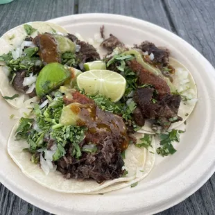 Cabeza and lengua tacos