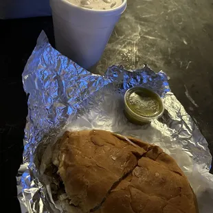 Carnita torta &amp; horchata