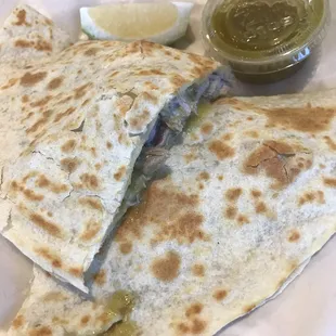 Chile Verde Quesadillas