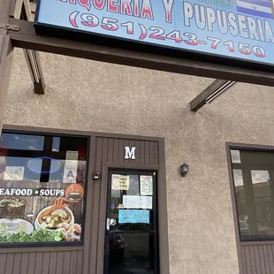 the front of the restaurant