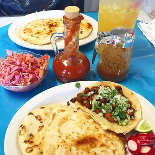 Revuelta pupusa&apos;s are amazing with ensalada fruit water (taco was ok-I would stick to pupusa&apos;s)