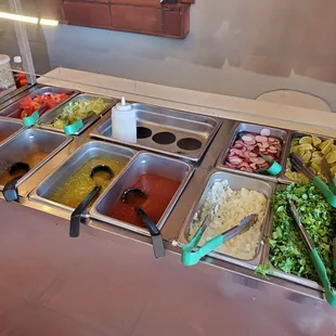 a variety of food items