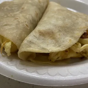 Delicious breakfast tacos