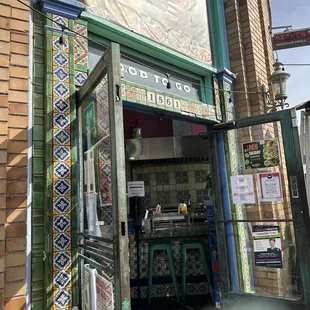 Entrance of the restaurant