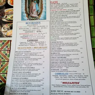 Menu board 1 of 2 near the counter. As of May 2024.