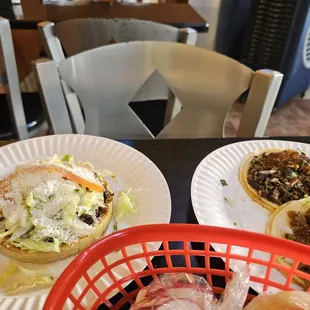 Sopes and tacos