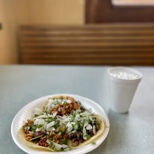 Tacos!! Two pollo, one asada