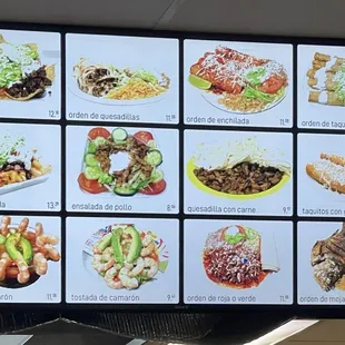 Menu as of June 2024
