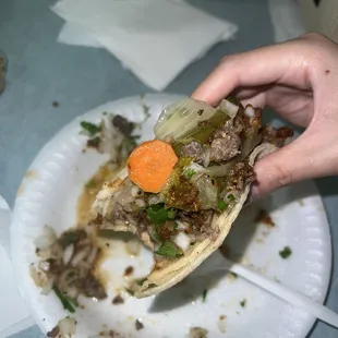Carne asada taco