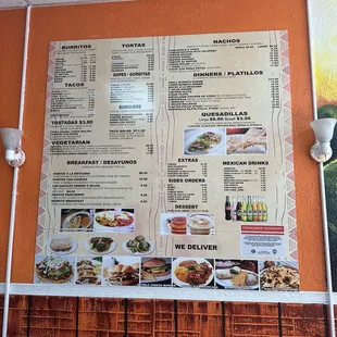 Full menu