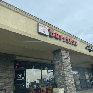 Front sign of establishment