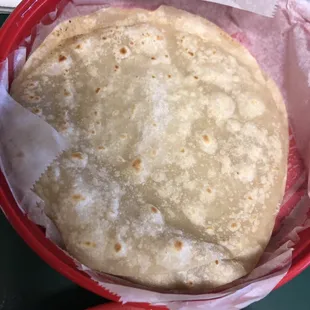 Handmade flour tortilla