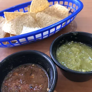 Warm chips and salsa