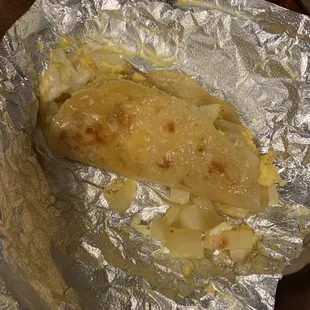 Potato egg taco