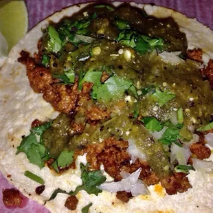 taco de chorizo