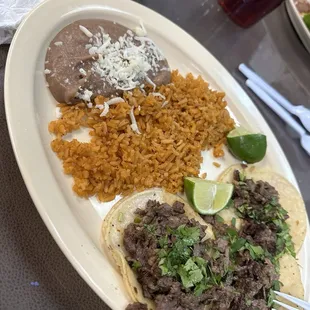 3 Taco Taco Loco Plate Lunch Special - Carne Asada