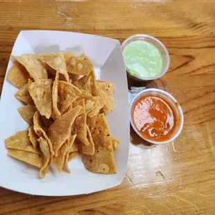 Complimentary chips and salsa