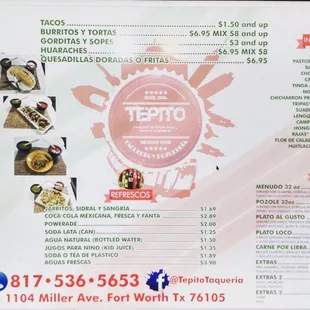 Conoce nuestro menú!            Our menu!