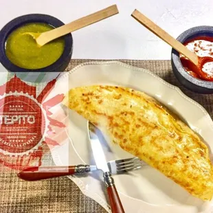 Our quesadillas, pastor, asada, chicharrón prensado, Huitlacoche &amp; more.