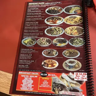 Menu updated