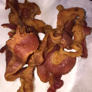Over cooked, cold and old. As a bacon lover this was so sad.