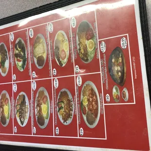 tacos, menu