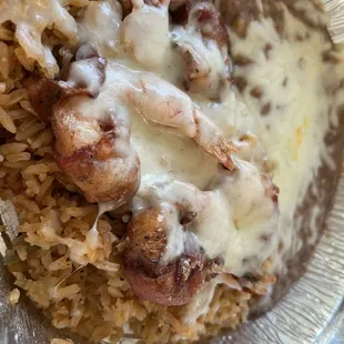 Shrimp rice and beans