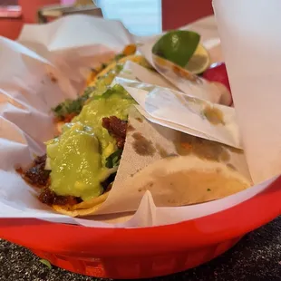 Adobada and Birria tacos