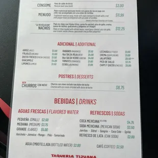 New menu Feb 2025