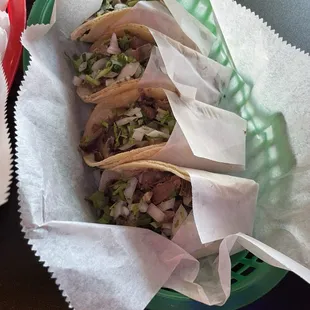 Lengua taco (beef tongue)