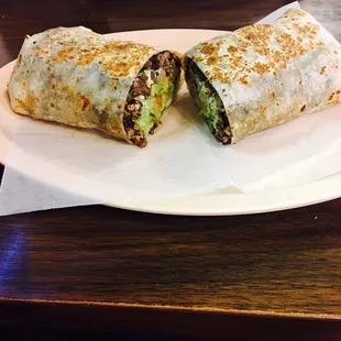 New California burrito! It&apos;s made with steak, guacamole, cheese and fries inside the burrito! 5 star burrito :) must try!