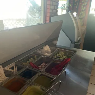 condiment bar by the atm
